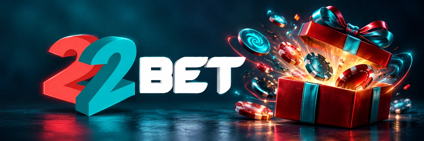 Pacco regalo e fiches per il bonus 22Bet Casino